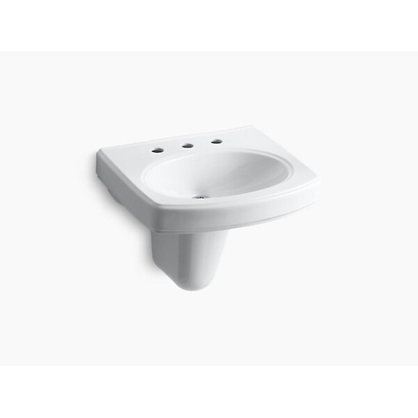 Pinoir Wall-Mount Bathroom Sink W/ 8 Widespread Faucet Holes